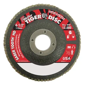 WEILER 50132 Flap Disc Ceramic Alumina Type 27 80 Grit | AH8KDN 38UZ44