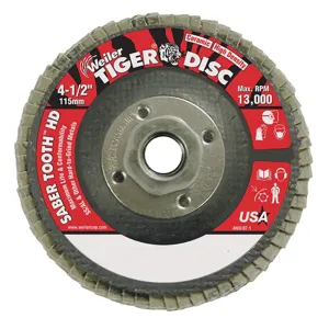 WEILER 50134 Flap Disc Phenolic 60 Grit | AH8KDQ 38UZ46