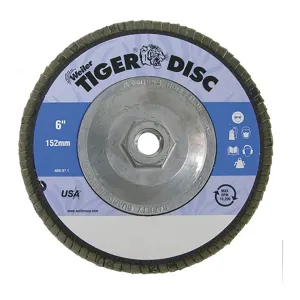 WEILER 50660 Arbor Mount Flap Disc 6 Inch 60 Coarse | AD7UDE 4GJF7