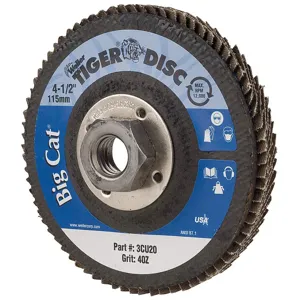 WEILER 50808 Arbor Mount Flap Disc 4-1/2 Inch 40 Coarse | AC8NLJ 3CU20