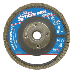 WEILER 51125V Flap Disc 60 Grit 5/8-11 inch | AH7BMT 36RD02