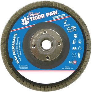WEILER 51153 Abrasive Flap Disc Coarse 5 inch Phenolic | AG2CHQ 31GG30