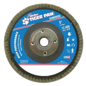 WEILER 51153 Abrasive Flap Disc Coarse 5 inch Phenolic | AG2CHQ 31GG30