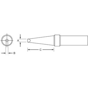 WELLER ETAA Lötspitze flach 1.6 mm | AF7CPD 20UX53