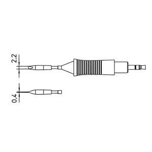 WELLER RT8MS Soldering Tip Needle 0.4mm | AF7CQD 20UX90