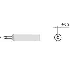 WELLER XNT1S Soldering Tip Micro 1/64 Inch | AF7CQK 20UX99