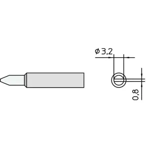 WELLER XNTC Soldering Tip Chisel 1/8 Inch | AF7CQT 20UY08