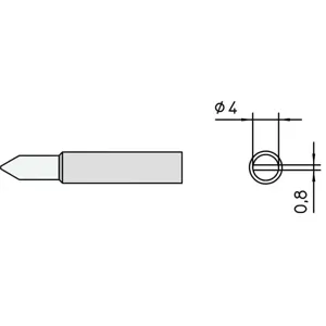 WELLER XNTD Soldering Tip Chisel 5/32 Inch | AF7CQU 20UY09