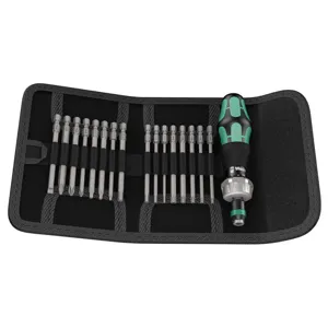 WERA TOOLS 05051041001 Ratchet Screwdriver Set Hex 5-1/2 L 19pc | AA6TGK 14U856