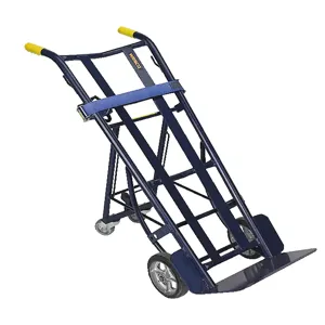 WESCO 210061 Heavy Duty Steel Warehouse 4-wheel Hand Truck, Pneumatic, 700 Lbs Capacity | AG7HQA TM4W-PB