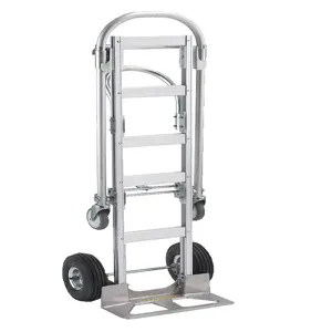 WESCO 219999 Aluminium 2-in-1 Truck, Solid Rubber, 12 x 51, 1000 Lbs Capacity, Knock-down | AG7HYF SPTN-SR-T18-SR