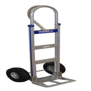 WESCO 220378 Cobra-lite Aluminium 14 Hand Truck Loop Handle, Steel Offset Pneumatic, 600 lb | AG7HTQ 470-T14-PE