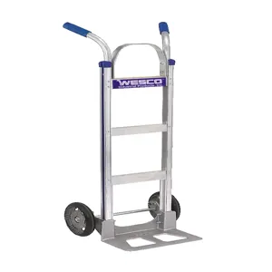 WESCO 220394 Cobra-lite Aluminium 18 Hand Truck Twin Handle, Moldon Rubber, 600 Lbs Capacity | AG7HTE 450-T18-R3