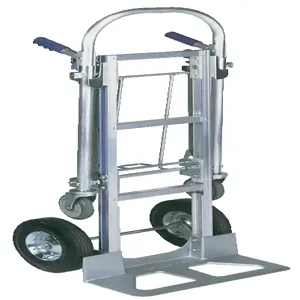 WESCO 220593 Aluminium 3 Position Convertible Hand Truck, Pneumatic Wheel, 650 Lbs Capacity | AG7HYN CBR-3-PWT