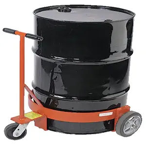 WESCO 240015 Spill-less Open Drum Truck, Moldon Rubber, 1000 Lbs Capacity | AG7HGK 500