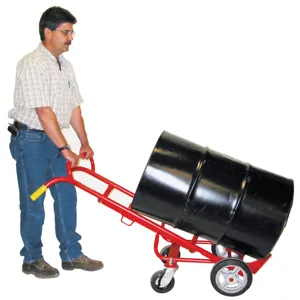 WESCO 240121 Ergonomic Four Wheel Drum Truck, 1000 Lbs Capacity, 58 Inch x 24 Inch Size | AG7HEK 15BTC