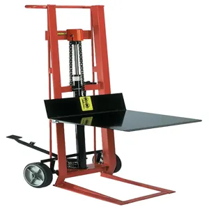 WESCO 260002 2-wheel Hydraulic Pedalift, 750 Lbs Capacity, 54 Lift, 22 x 22 Platform | AG7JEB PL-54-2222