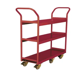 WESCO 260190 Heavy Duty Narrow Aisle 3-shelf Cart, 800 Lbs Capacity, 19 x 48-5/8 x 49-3/4 | AG7JZQ