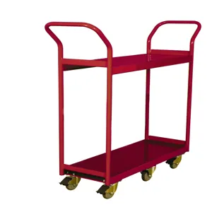 WESCO 260193 Heavy Duty Narrow Aisle 2-shelf Cart, 800 Lbs Capacity, 25 x 48-5/8 x 61-3/4 | AG7JZU