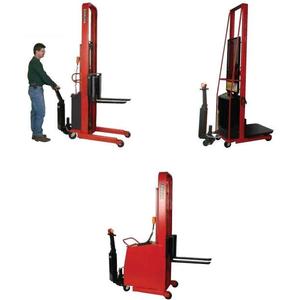 WESCO 261036-PD Adjustable Straddle Powered Stacker, Power Drive, 76 Inch Lift | AG7JMC PASFL-76-40S-PD