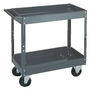 WESCO 270166 Steel 2 Tray Service Cart, 500 Lbs Capacity, 30 x 16 x 32 | AG7KBN SC-1630