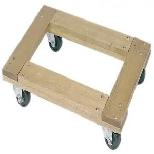 WESCO 272057 Wood Flush Open Deck Dolly, 900 Lbs Capacity, 24 x 16 | AG7JYZ