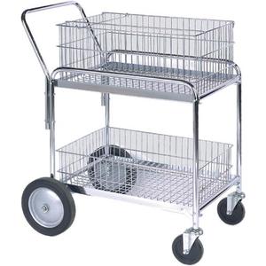 WESCO 272230 Deluxe Compact Wire Office Cart, 200 Lbs Capacity | AG7KBX