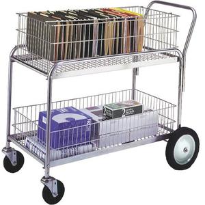 WESCO 272231 Deluxe Large Wire Office Cart, 250 Lbs Capacity | AG7KBY