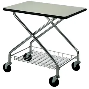 WESCO 272233 Foldaway Table Top Cart, 200 Lbs Capacity, 4 Swivel | AG7KCA