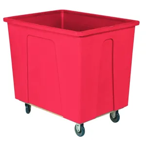 WESCO 272545 Box Truck, Plastic, 32 Gallon, 8 Pneumatic, 350 Lbs Capacity, Red | AG7KDN