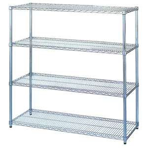 WESCO 272705 Chrome Plated Wire Shelving Unit, 2400 Lbs Capacity, 48 x 86 x 18 | AG7KMP