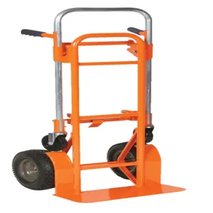 WESCO 272997 Steel 2-4-1 Convertible Hand Truck, Pneumatic, 800 Lbs Capacity | AG7HMK 2-4-1 CON