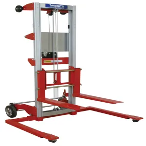 WESCO 273514 Hand Winch Lifter With Adjustable Straddle Base, 500 Lbs Capacity | AG7JFA HWLSD-5