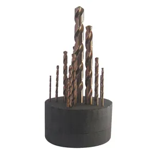 WESTWARD 10D227 Pilot Point Drill Bit Set Cobalt 14 Pcs | AA2BZJ