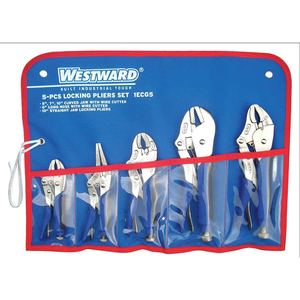 WESTWARD 1ECG5 Locking Pliers Set 5 6 7 10 10 Inch 5 Pc | AA9NPZ