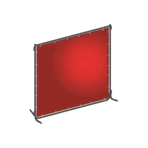 WESTWARD 22RN72 Welding Screen 6ft W 6ft 0.014 Inch Red | AB6YJD