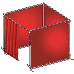 WESTWARD 22RP04 Welding Booth 6ft W 6ft 0.014 Inch Red | AB6YKM