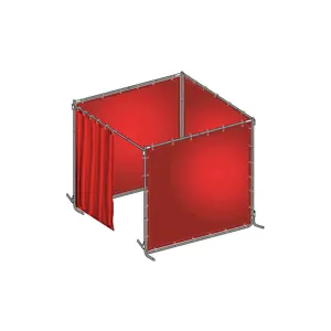 WESTWARD 22RP04 Welding Booth 6ft W 6ft 0.014 Inch Red | AB6YKM