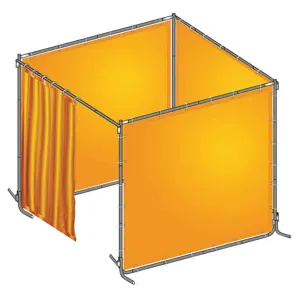 WESTWARD 22RP06 Welding Booth 6 Feet Width 6 Feet Yellow | AB6YKP