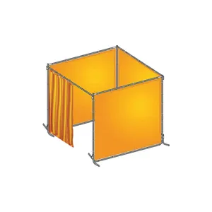 WESTWARD 22RP07 Welding Booth 8 Feet Width 6 Feet Yellow | AB6YKQ