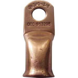 WESTWARD 23YZ04 Lug Copper 2/0 Gauge 3/8 Inch Stud - Pack Of 2 | AB7RBU