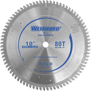 WESTWARD 24EL75 Circular Saw Blade 10 Inch 80t | AB7WQP