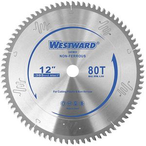 WESTWARD 24EM05 Circular Saw Blade 12 Inch 80t | AB7WRR
