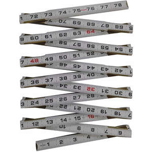 WESTWARD 30PC15 Folding Rule 78-3.4 inch Standard | AH2XPZ