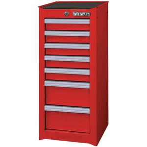 WESTWARD 32H864 Side Cabinet 15-1/2 Inch Width 7 Drawers Red | AC6ACQ