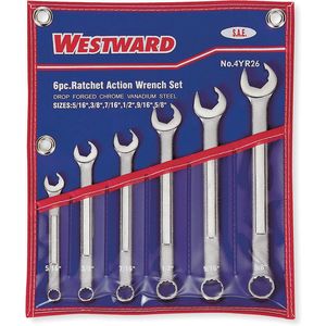 WESTWARD 4YR28 Combination Wrench Set Ratchet Oe 8-14mm 6 Pc | AE2NQQ