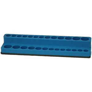 WESTWARD 5NNE4 Tool Organizer Sockets 1/4 Drive Blue Magnetic | AE4WWB