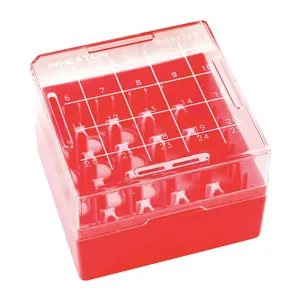 WHEATON W651703-R Freezer Box Red Pk 10 | AG6UEF 48H506