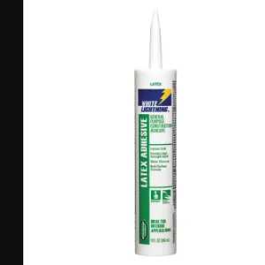 WHITE LIGHTNING W70100010 Construction Adhesive Latex 9 Ounce White | AH4FDV 34FW63