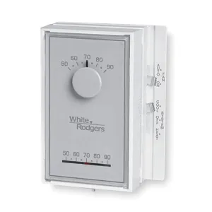 WHITE-RODGERS 1E56N-444 Low V Thermostat 1h 1c Hg Free White | AC2HGT 2KFY1